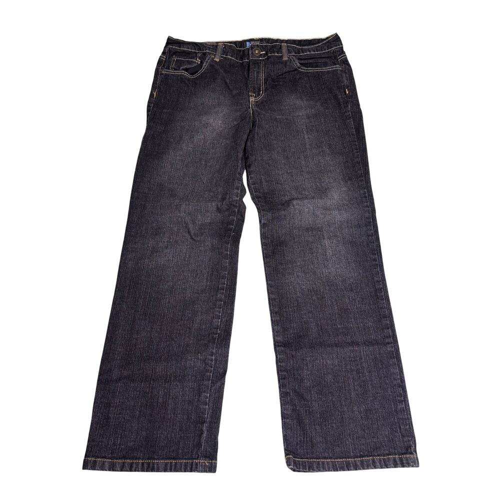 Y2K Dark Wash Baggy Jeans Size 14P